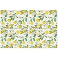 thumbnail image 1 of 4 Pieces Place Mat Linen Durable Table Mats Lemon Cute Summer Fruits Placemats for Party Kitchen Dining Decoration, 1 of 7