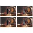 thumbnail image 1 of 4 Pieces Place Mat Linen Non Slip Table Placemats Red Wine Bottle Grape Dinner Mats for Dining Table Kitchen, 1 of 7