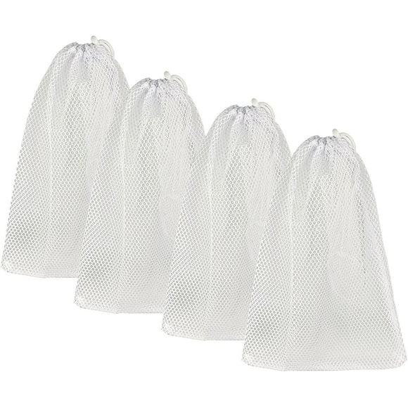 4 Pieces Premium Nylon Mesh Chum Bag for Enhanced Fishing Attraction 30*40cm Chum Bag with Drawstring