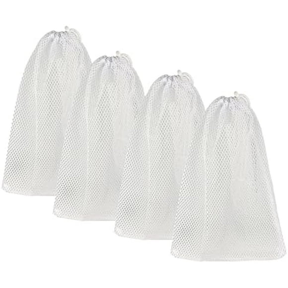 4 Pieces Premium Nylon Mesh Chum Bag for Enhanced Fishing Attraction 12 x18 inch Chum Bag with Drawstring