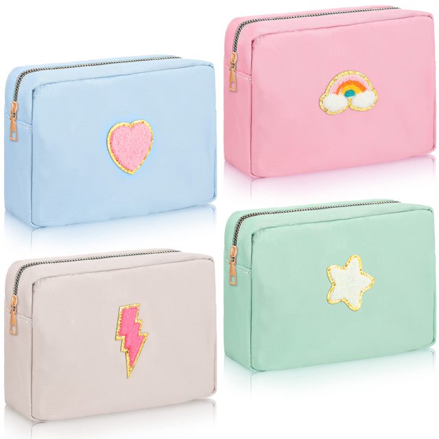 4 Pieces Preppy Cosmetic Bag HYZ01 Makeup Bags Travel Bag Makeup Pouch