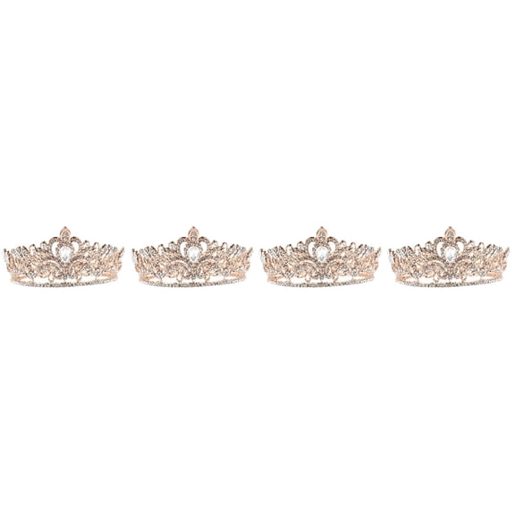 YSNOOWE Chic Rose Bridal Crown - Perfect for Special Occasions 4Pcs