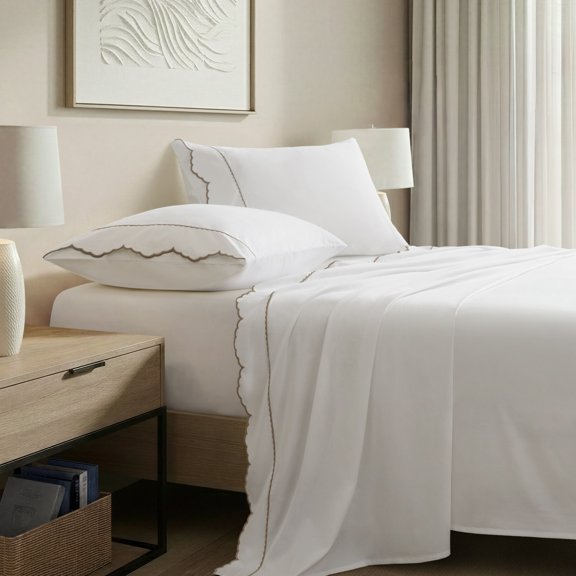 4 Pieces Queen Cotton Sheet Set,Linen