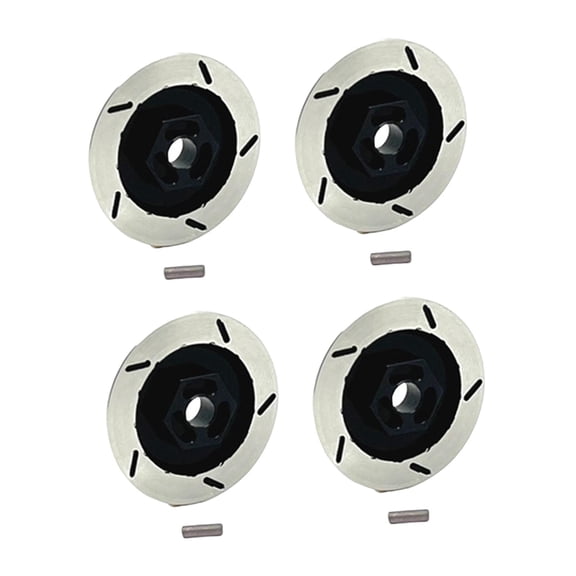 4 Pieces RC Car Hex Hub Wheel Disc Metal Construction for 1/12 Scale Model Truck Off Road Enthusiasts