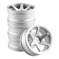 thumbnail image 1 of 4 Pieces RC Car Metal Wheel Hub Rim 5.2cm 1:10 Scale RC Touring Argent, 1 of 8