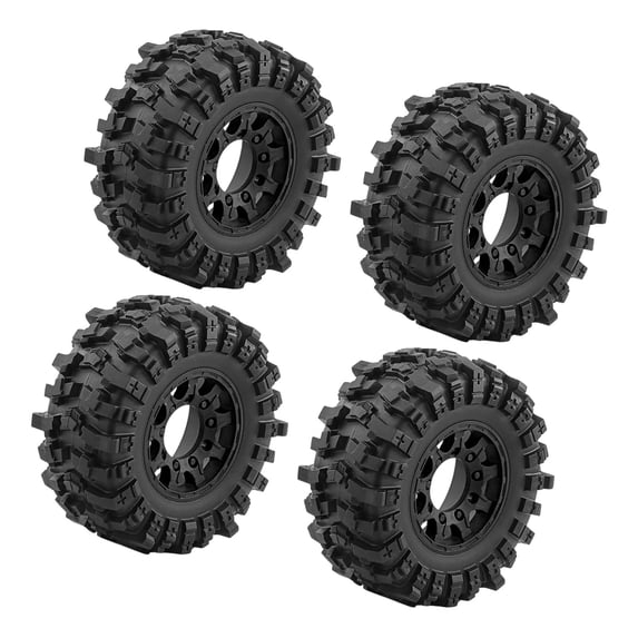 4 Pieces RC Car Tires Simulation Wheel Tire Plastic Rubber Material for 1/10 Scale Model DIY Enthusiasts