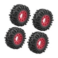thumbnail image 1 of 4 Pieces RC Car Tires Simulation Wheel Tire Plastic Rubber Material for 1/10 Scale Short Course Vehicle, 1 of 5