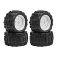 thumbnail image 1 of 4 Pieces RC Wheels and Tires Set Replacement Parts Hubs RC Wheel Rims 2.85 Inch Diameter for 1:18 Scale RC Cars, 1 of 9
