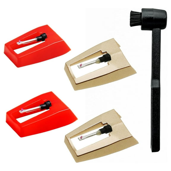 4 Pieces Record Player Needle Styluses Needle Cleaning Tool Record Player Supplies Record Player Needle Replacement