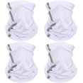 thumbnail image 1 of 4 Pieces Reflective Neck Gaiter Neon Safety Bandana Wind Dust UV sun Protection Scarf Bandanas Mask for Men Women, 1 of 6