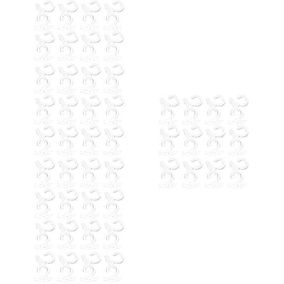 4 Pieces Retail Listing Hook Tabs Hooks for Stockings Black Pegboard Transparent