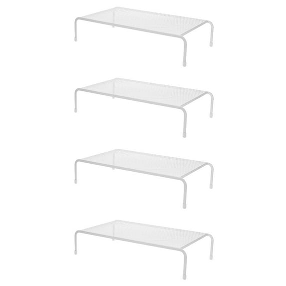 4 Pieces Risers Desktop Computer Elevated Monitor Bracket Raised Base Storage