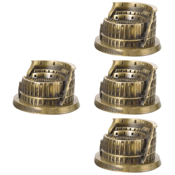 4 Pieces Roman Figure Colosseum Ornament Rome Model Travel