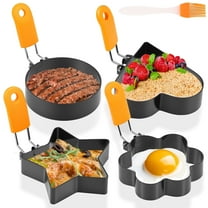 Xiyztok 4Packs Egg Rings Fried Egg Mold Cooker Accessories Fried Egg Shaper Breakfast Tool Stainless Steel Non-Stick Pan Mold Egg Maker Mold for Kitchen Cooking