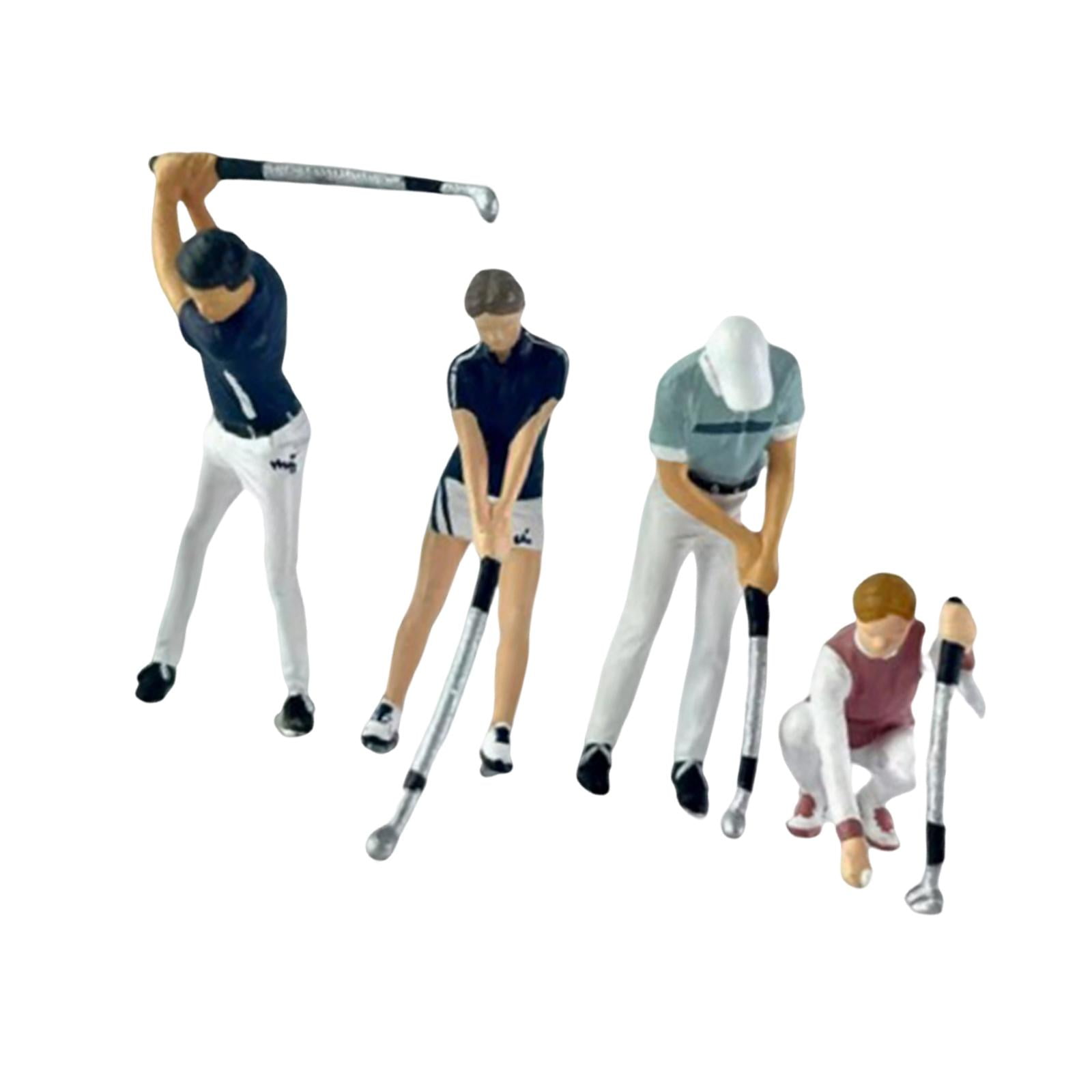 4 Pieces S Scale 1/64 Small Figure Tiny People Models Resin Material for Architectural Building Diorama