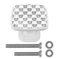 thumbnail image 1 of 4 Pieces Set Drawer Pulls Handle Square Wardrobe Cabinet Knobs with Stainless Steel Screws Furniture Kitchen Decor, 1 of 5