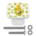 thumbnail image 1 of 4 Pieces Set Drawer Pulls Handle Square Wardrobe Cabinet Knobs with Stainless Steel Screws Furniture Kitchen Decor, 1 of 5