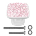 thumbnail image 1 of 4 Pieces Set Drawer Pulls Handle Square Wardrobe Cabinet Knobs with Stainless Steel Screws Furniture Kitchen Decor, 1 of 5