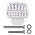 thumbnail image 1 of 4 Pieces Set Drawer Pulls Handle Square Wardrobe Cabinet Knobs with Stainless Steel Screws Furniture Kitchen Decor, 1 of 5