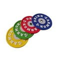thumbnail image 1 of 4 Pieces Silicone Coaster Colorful Barbell Shape Coaster Set Silicone Drink Coaster Silicone for Barbell Lover, 1 of 6