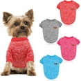 thumbnail image 1 of 4 Pieces Small Dog Sweater - Pet Dog Classic Knitwear Sweater Soft Thickening Warm Pup Dogs Shirt Winter Puppy Sweater for Dogs, 1 of 7