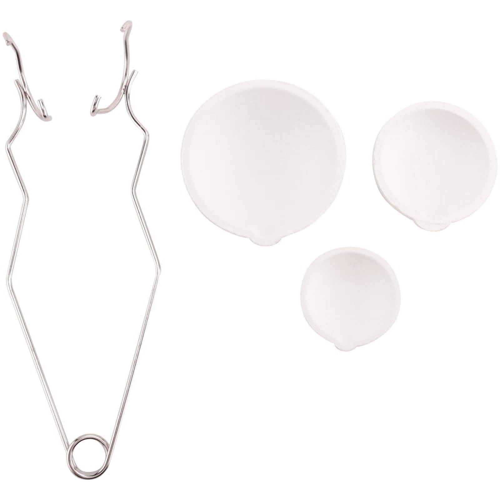 5 Pieces Small Melting Ceramic Crucible Bowl Dish Cup Set Include Honeycomb Soldering Board Quartz Plate Melting Gold Silver Copper With Whip Tongs Handle 2A