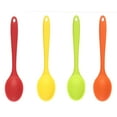 thumbnail image 1 of 4 Pieces Small Multicolored Silicone Spoons Nonstick Kitchen Spoon Silicone Serving Spoon Stirring Spoon for Kitchen Cooking Baking Stirring Mixing Tools, 1 of 8