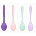 thumbnail image 1 of 4 Pieces Small Multicolored Silicone Spoons Nonstick Kitchen Spoon Silicone Serving Spoon Stirring Spoon for Kitchen Cooking Baking Stirring Mixing Tools, 1 of 8