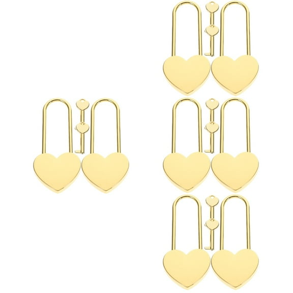 HEALEEP Love Lock Heart Shape Zinc Alloy for Suitcase 8Sets 3.9x1.8in