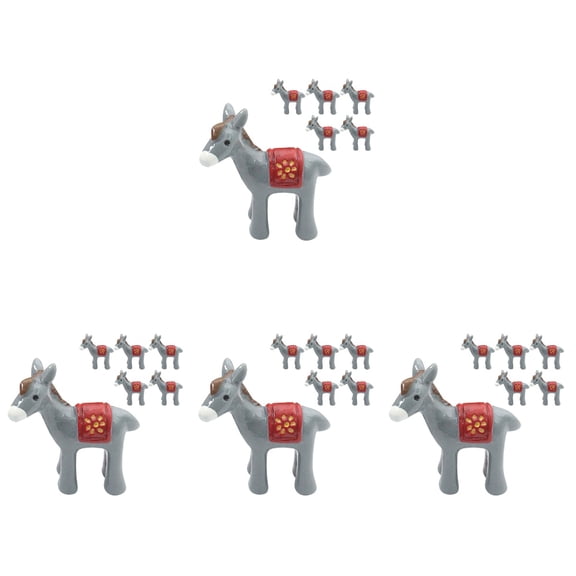 4 Pieces Small Stuffed Animals Pin The Tail Donkey Micro Ornaments