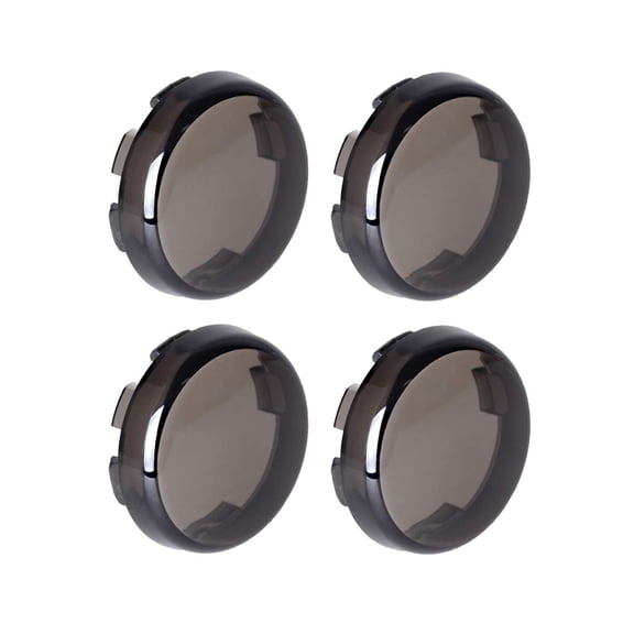 4 Pieces Smoke Bullet Turn Signal Light Lens Covers, Compatible with Harley Sportster, Street Glide, Road King and Softail Models