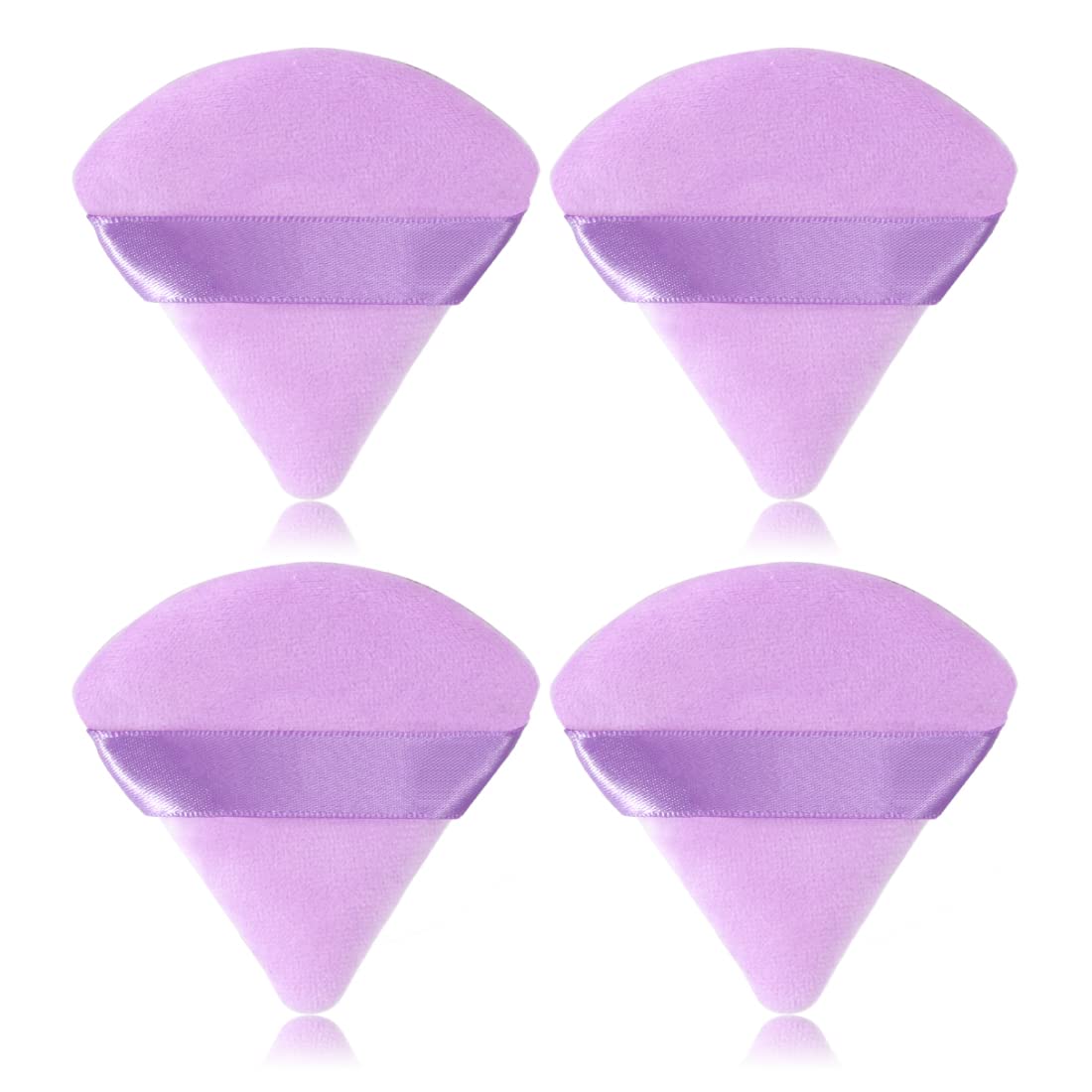 Tryangle Puff 4 Pieces Soft Triangle Powder Puffs,Pure Cotton Makeup Puff for Face ...