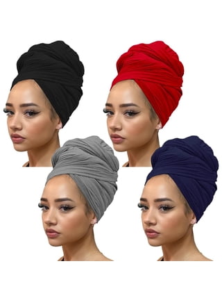 Chemo Headwrap Scarf Beanie For Women - Stretch Knot Front Turban In Olive Green, Size 3-4