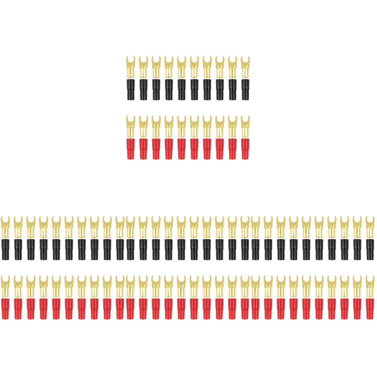 4 Pieces Spade Adapter Speaker Wire Connectors Cords Speakers Car Plug