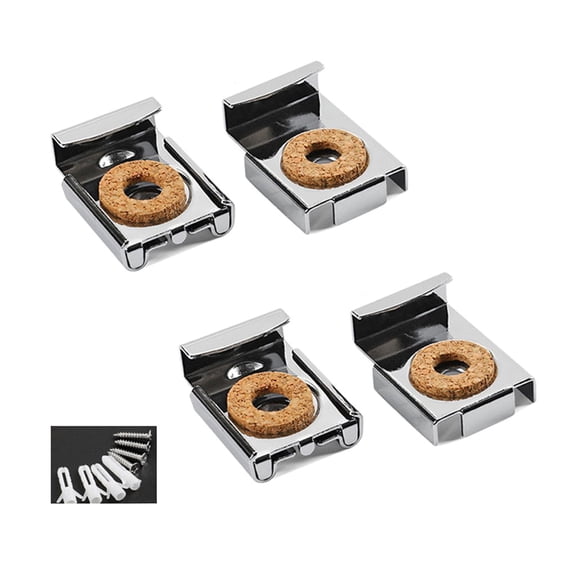 4 Pieces Spring Loaded Mirror Hanger Clips Heavy Duty Mirror Fixed Fitting