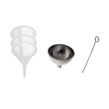 4 Pieces & Stainless Mini Funnels for Bottle Filling Water