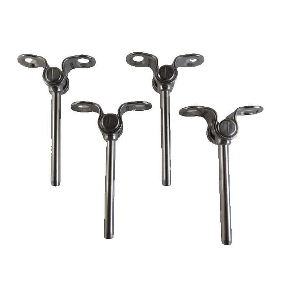 4 Pieces Stainless Steel 316 Hand Swage Deck Toggle US Type Marine Grade for 1/8" Wire Rope