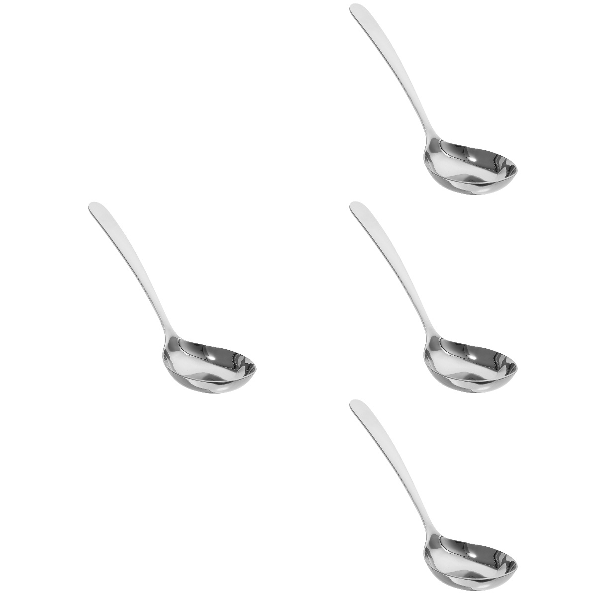 4 Pieces Stainless Steel Hot Pot Spoon Ladle Rice Scooper Big Spoon