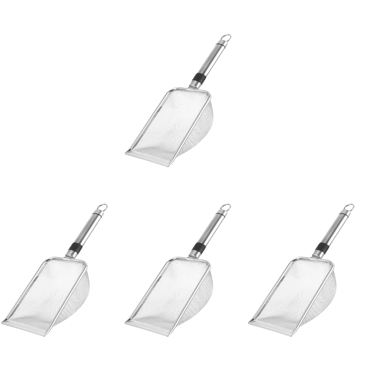4 Pieces Stainless Steel Sand Shovel Animal Reptile Dirt Doggy Poop Scooper Sand Sifter Reptiles
