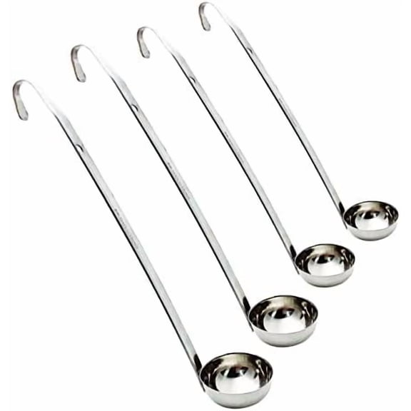 4 Pieces Stainless Steel Soup Ladle Metal Handle Ladle with Pouring Rim,1oz/2oz/3oz/5oz Set Ladles for Cooking Soup Sauce$$Home Decor, Kitchen, & Other