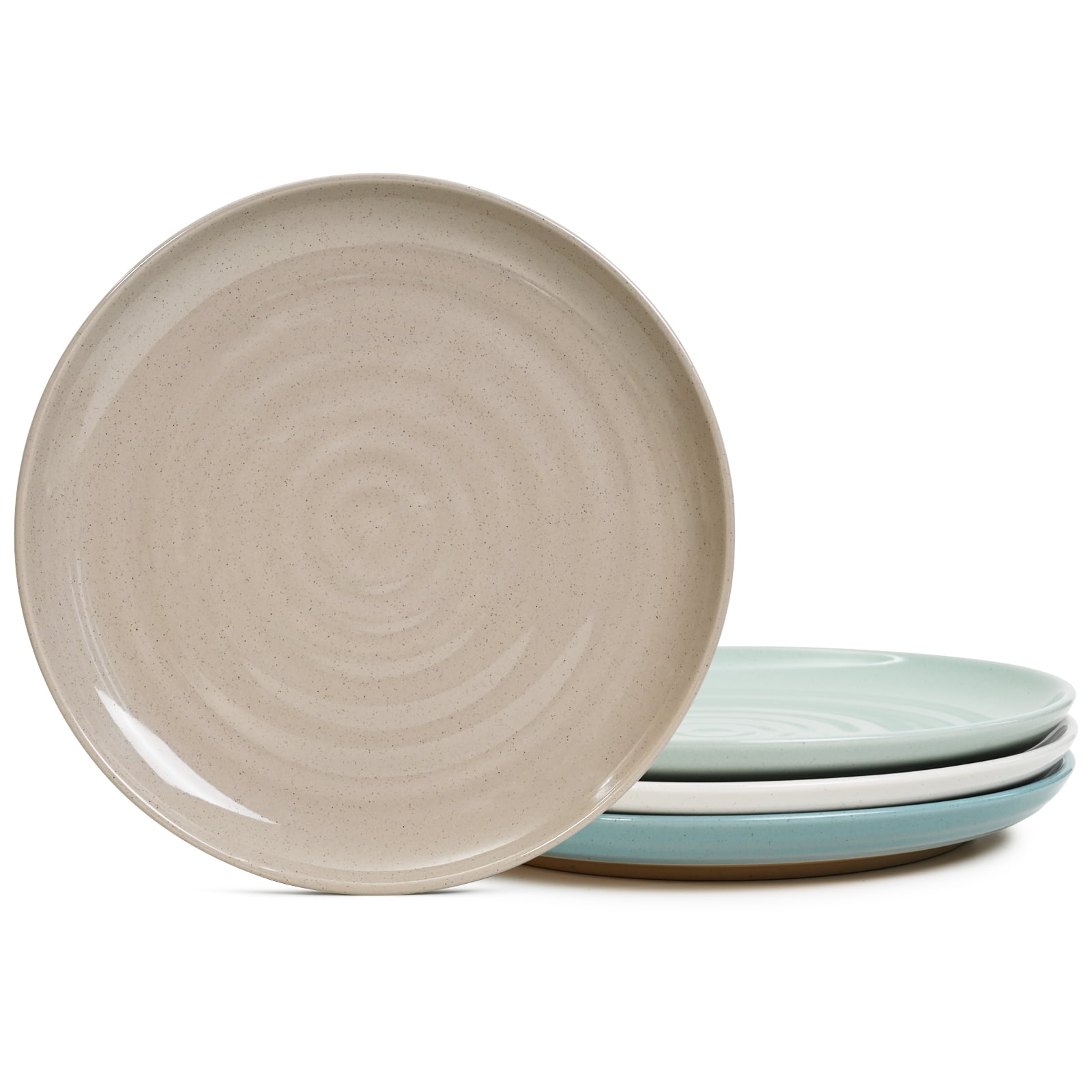 Hand-Painted Ceramic Dinner Plates With Katoris (8 Pieces, Serving for 4, Microwave  Safe)