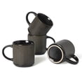 thumbnail image 1 of Famiware 4 Pieces Stoneware Mug Set (12oz),Black Gold, 1 of 6