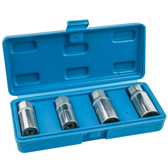 4 Pieces Stud Extractor Set Broken Stud Removal Socket Metric Stud Remover Tool 12.5mm Square Drive Sturdy Portable Nut Remover Stud Puller Sockets 6/8/10/12mm