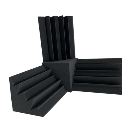 4 Pieces Studio Acoustic Bass Foam Sound Easy to Install Wedge Foam Sound