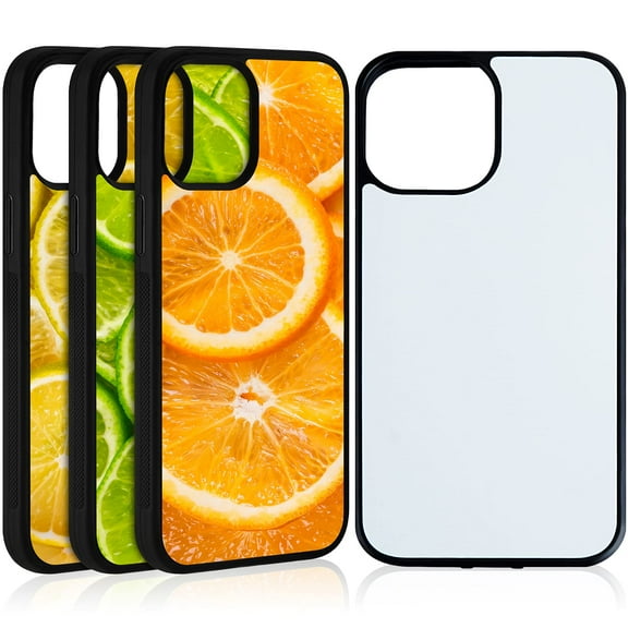 4 Pieces Sublimation Blanks Phone Case Covers Compatible with iPhone 13 Pro Max, 6.7 Inch Blank Printable Rubber Phone Case for Heat Press DIY Protective Shockproof Slim Case
