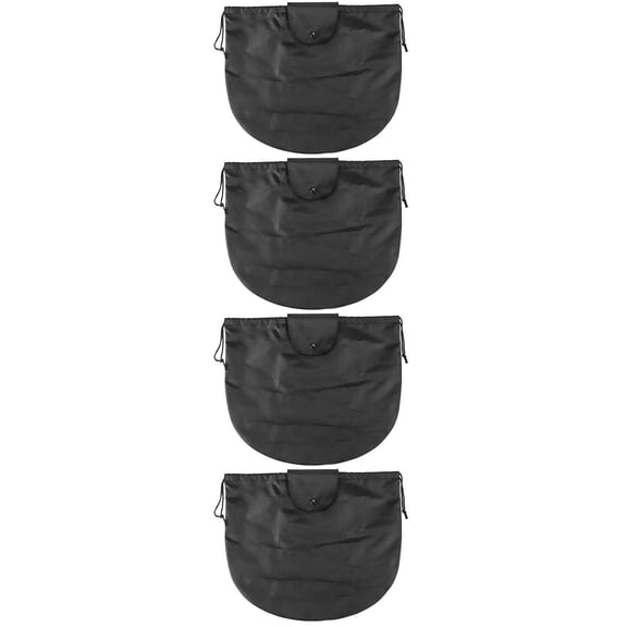 FENGGUIQU Durable Black Bag with Drawstring for Easy Carry 4Pcs
