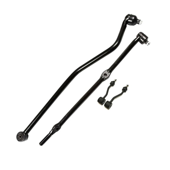 4 Pieces Suspension Track Bar Stabilizer Sway Bar Links Tie Rods Passenger Driver Side Fits select: 1997-2006 JEEP WRANGLER / TJ