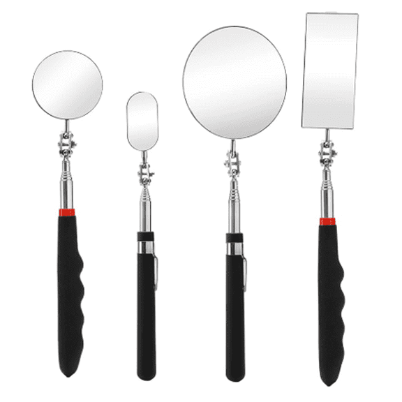 4 Pieces Telescoping Inspection Mirror Telescoping Swivel Inspection Mirror Tool for Checking Observing Vehicle Small Parts