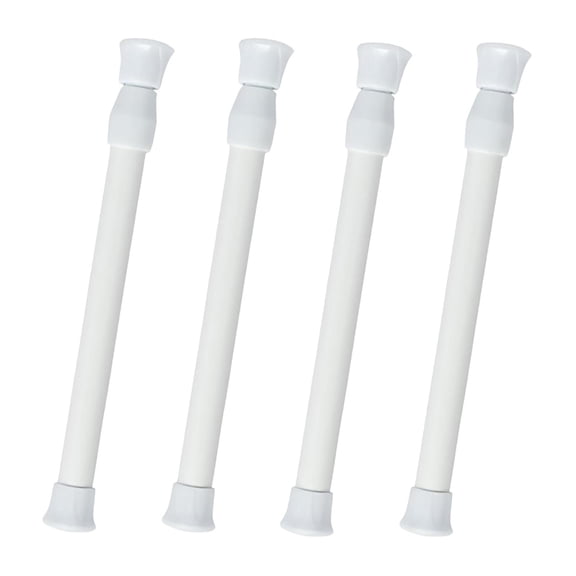 4 Pieces Tension Rods Curtain Poles Closet Bars Adjustable 30-50cm Length for DIY Home Organization Projects