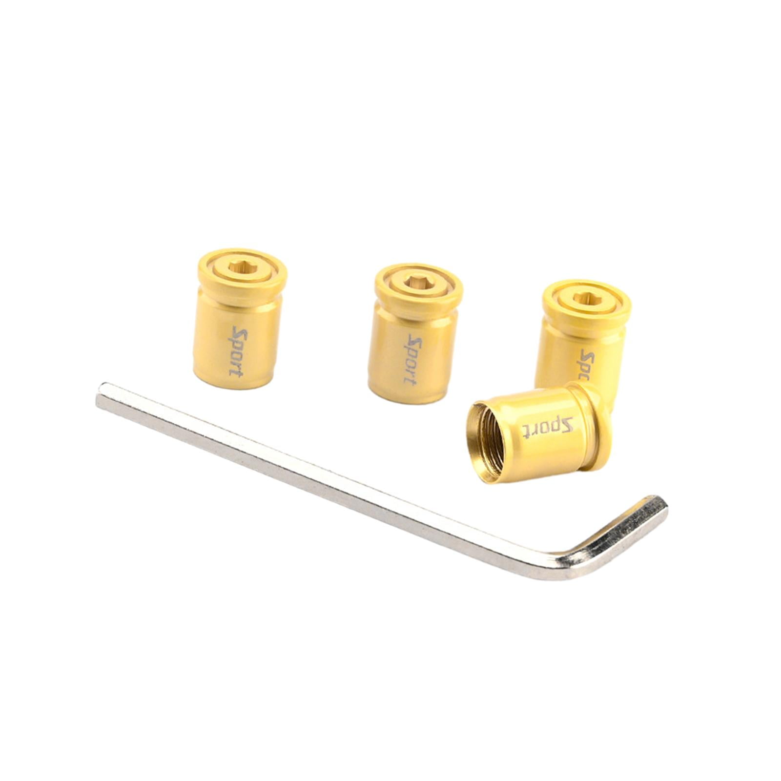 4 Pieces Tire Caps Tire Air Caps with O Rubber Rings Heavy Duty Stem